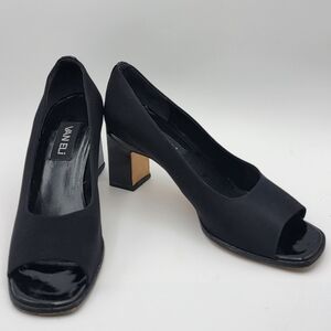 Vaneli Women's Black Peep Toe Heels SIZE‎ 10. #1582